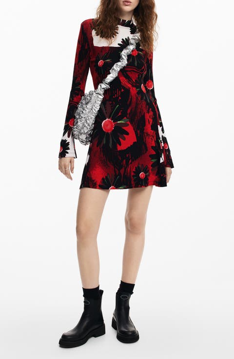 Nantes Lacroix Long Sleeve Minidress