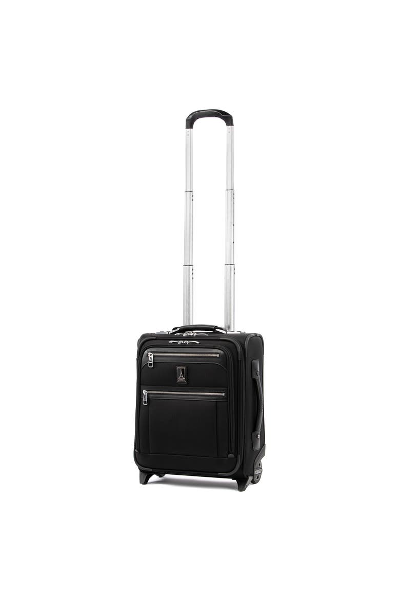 Platinum Elite Softside Expandable 16" Upright Carry On Luggage, Alternate, color, Shadow Black