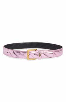Metallic Quilted Leather Belt