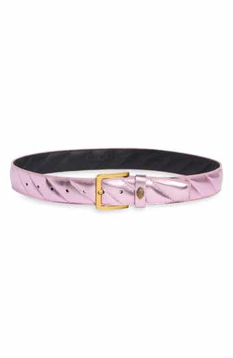 Metallic Quilted Leather Belt