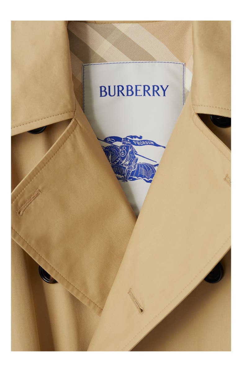 Burberry Long Gabardine Trench Coat, Alternate, color, 