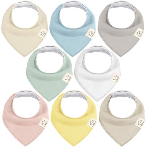 8-Pack Organic Bandana Bibs