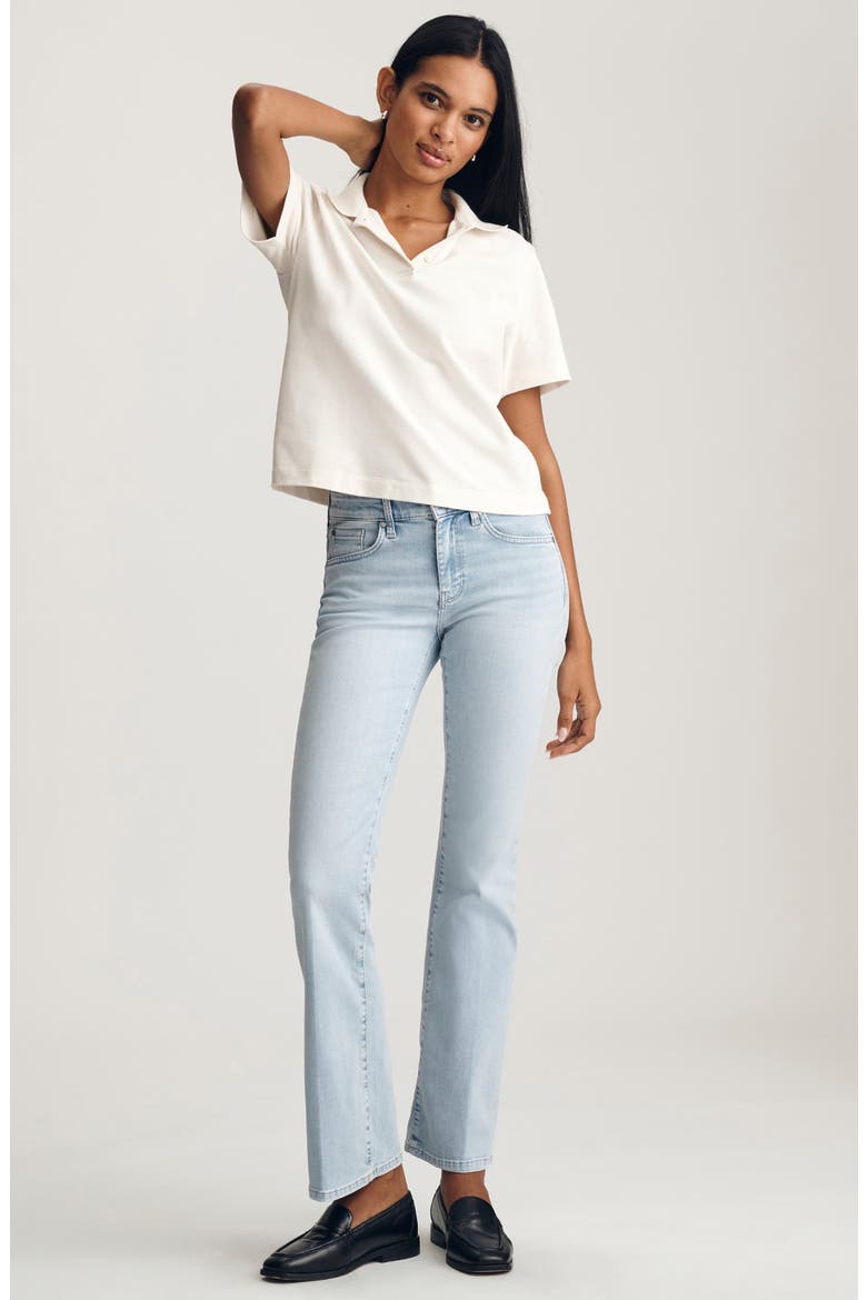 Boxy Crop Polo T-Shirt, Alternate, color, COCONUT MILK