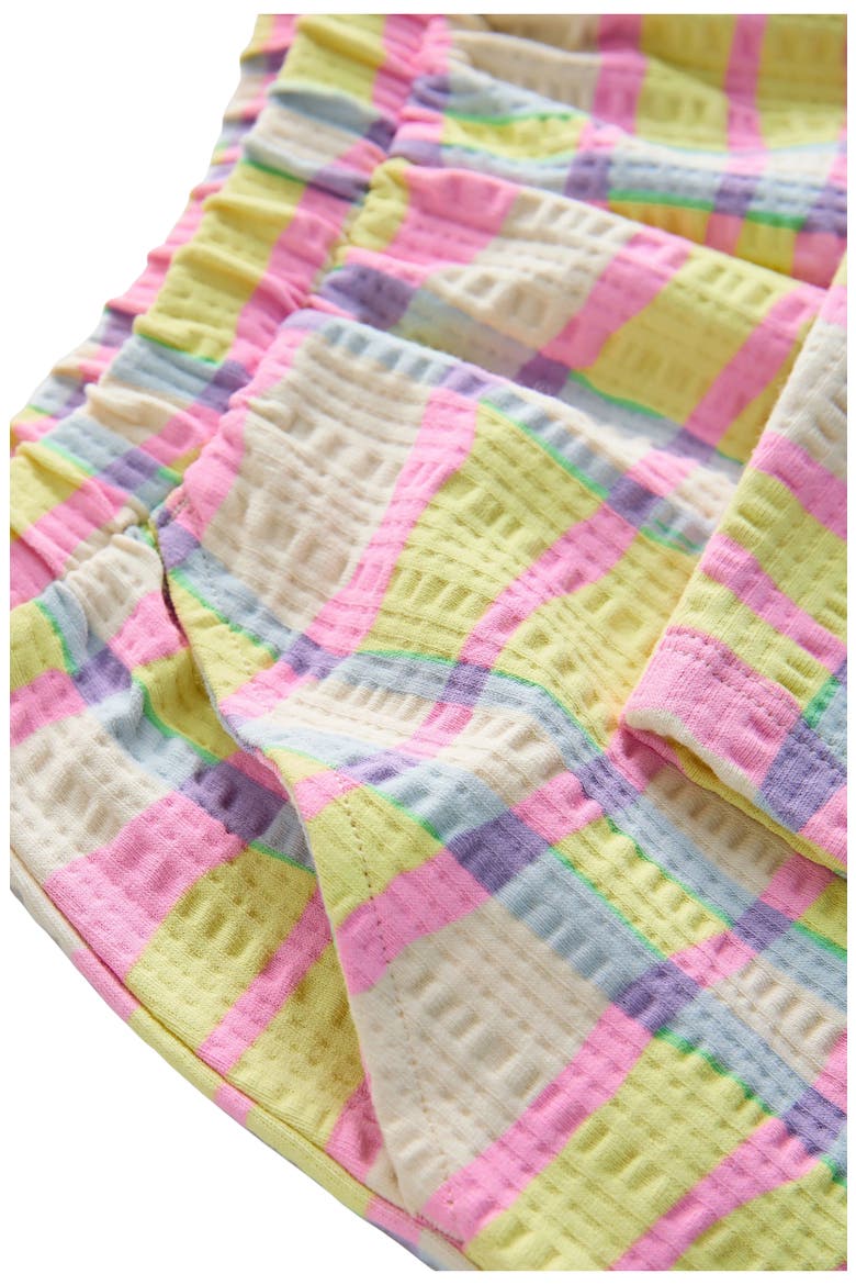 Kids' Crinkled Wide Leg Stretch Cotton Pants, Alternate, color, PINK/YELLOW