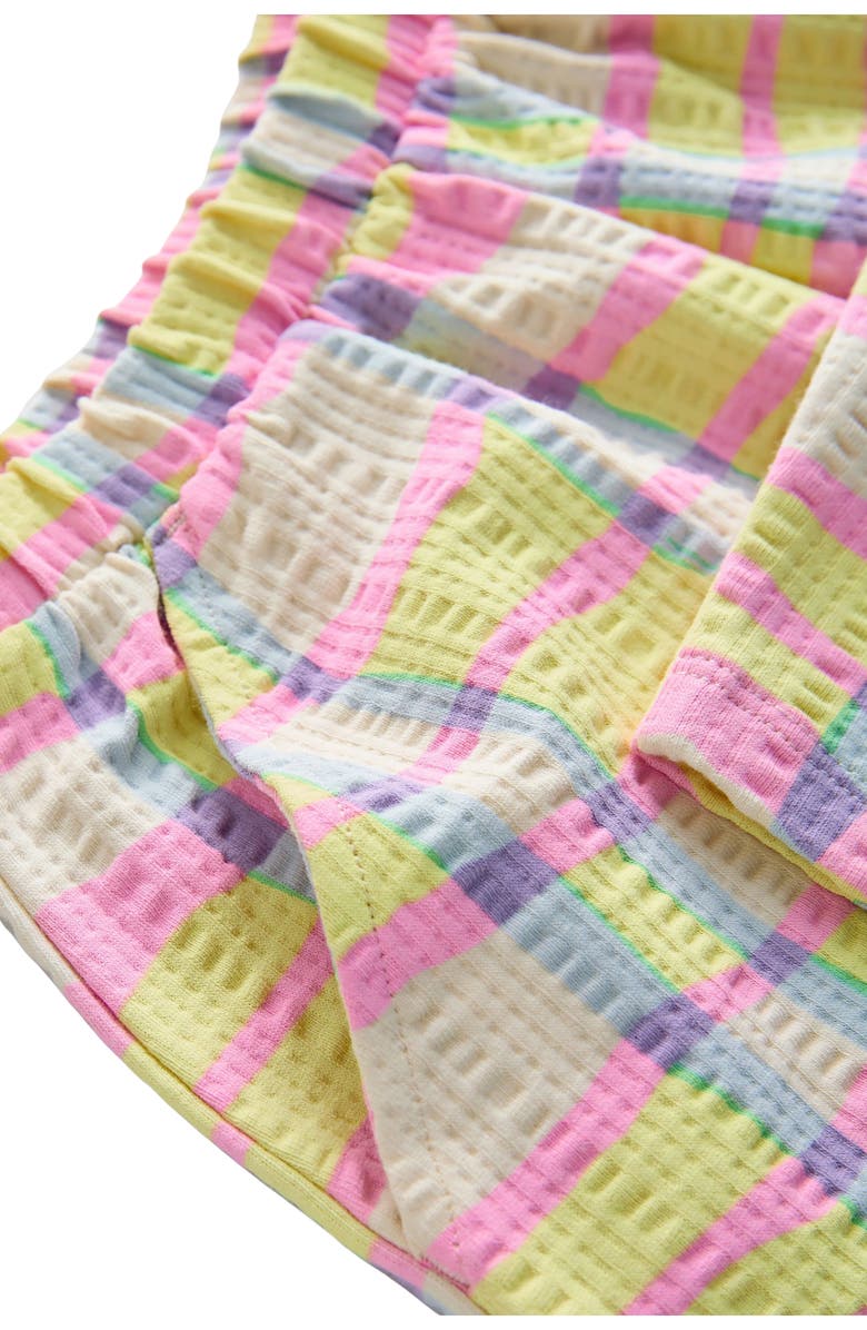 NEXT Kids' Crinkled Wide Leg Stretch Cotton Pants, Alternate, color, Pink/Yellow