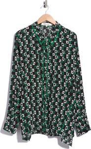 DVF Alona Print Long Sleeve Shirt