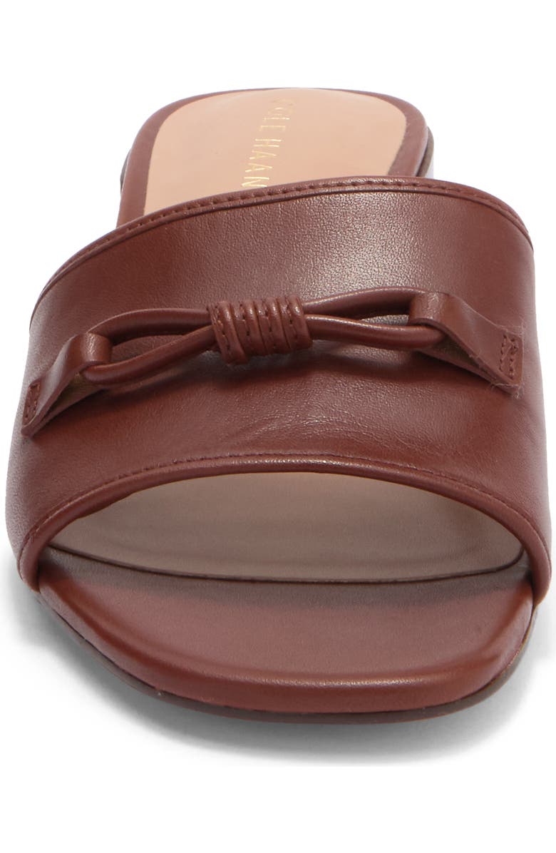 Cole Haan Cailyn Bow Slide Sandal, Alternate, color, Dark Chocolate Cuoio Leather
