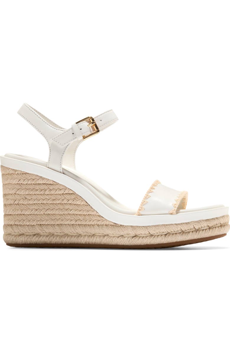Cole Haan Asbury Cloudfeel Wedge Sandal, Alternate, color, Powder Leather /Natural Raffia