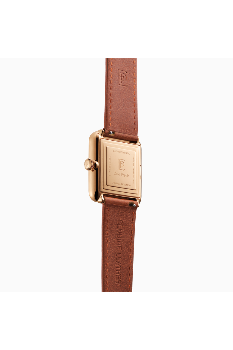 Women's Classic Oakton - Edgewater, 32mm, Alternate, color, Eggshell White/Brown/Rose Gold