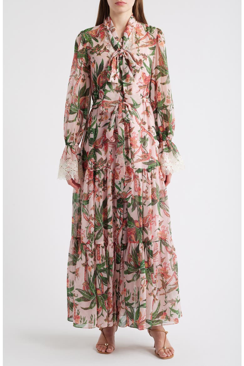 Payne Long Sleeve Maxi Dress, Main, color, PEONY MULTI