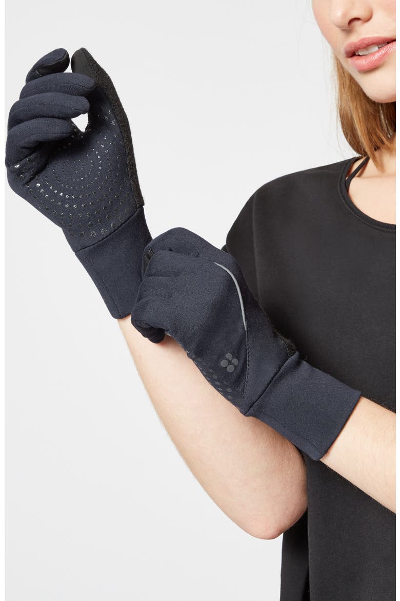 Run Gloves, Alternate, color, BLACK