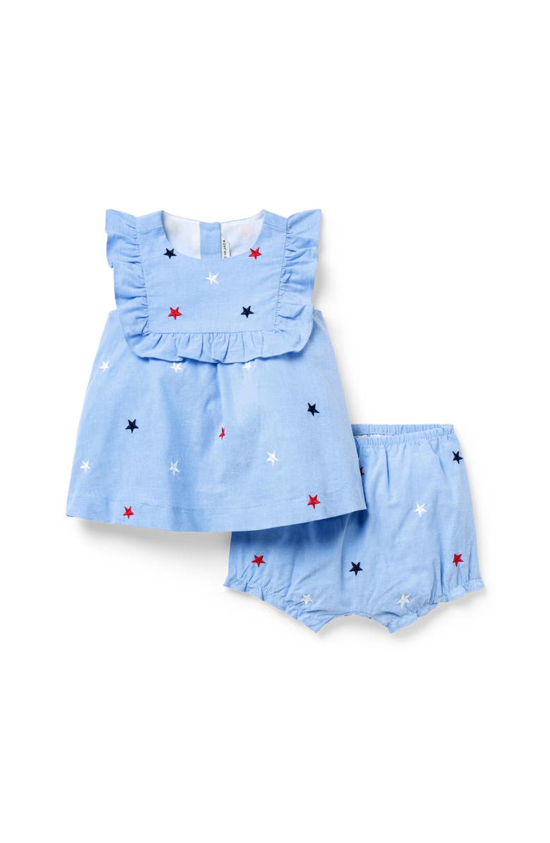 Janie and Jack Stars Set, Main, color, Blue