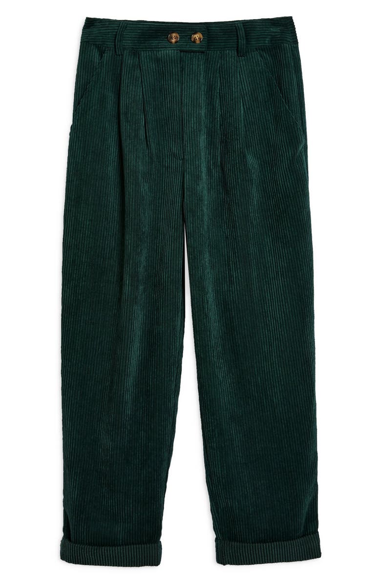 Topshop Corduroy Peg Trousers, Alternate, color,
