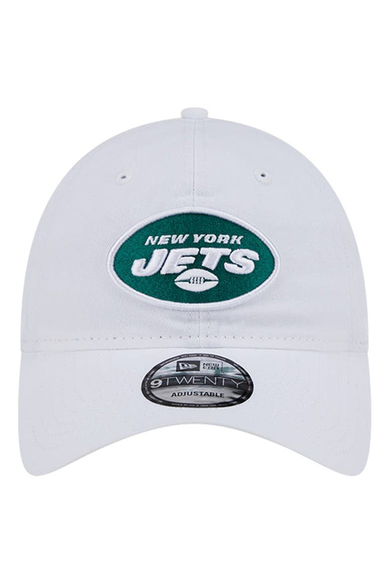 Men's New Era White New York Jets Main 9TWENTY Adjustable Hat, Alternate, color, White