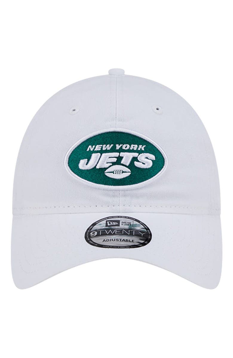 New Era Men's New Era White New York Jets Main 9TWENTY Adjustable Hat, Alternate, color, 