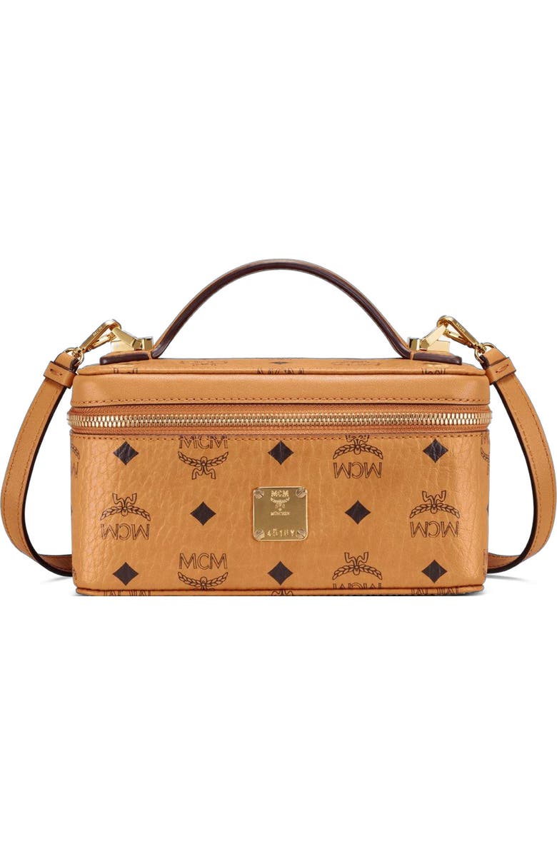 MCM Rockstar Vanity Case in Visetos Original, Main, color, Brown