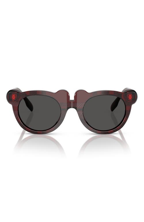 Burberry Kids' 43mm Irregular Sunglasses In Burgundy