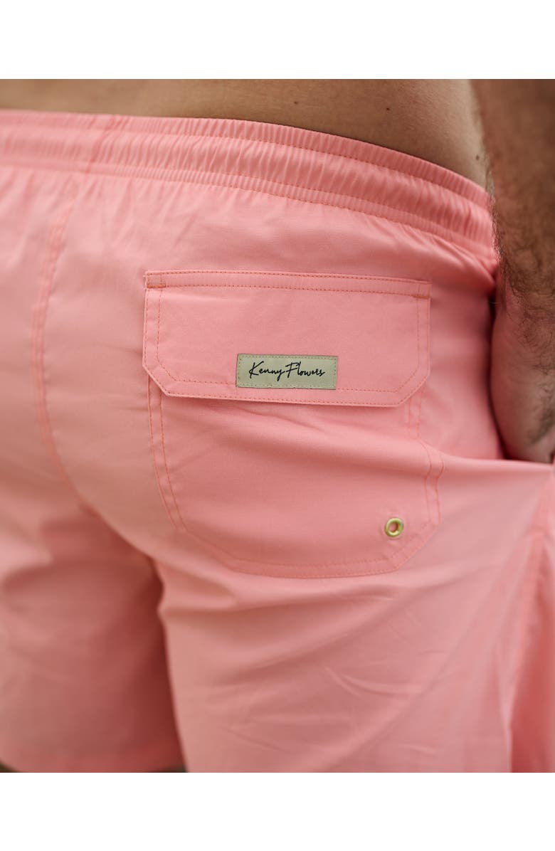 Kenny Flowers The Sunset Sail - Sailboat Embroidered Swim Trunks, Alternate, color, Coral