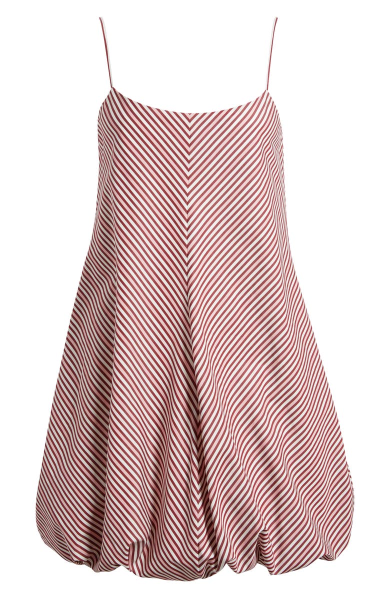 Faithfull the Brand Aniela Bubble Hem Cotton Minidress, Alternate, color, Clare Stripe