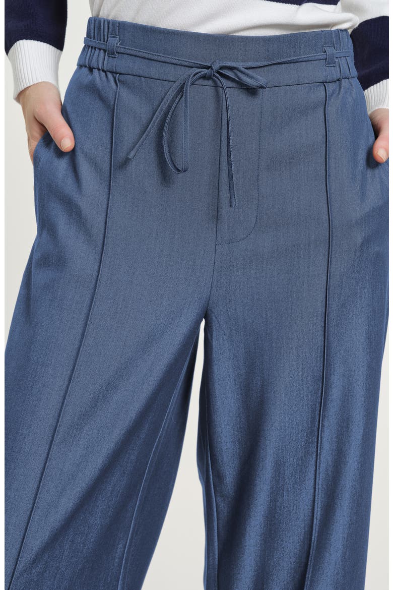 Cotton Chambray Pull-On Pants, Alternate, color, DENIM