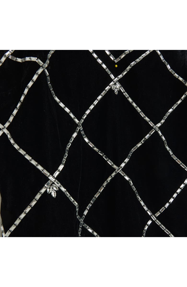 River Island Crystal Embellished Velvet Camisole, Alternate, color, 