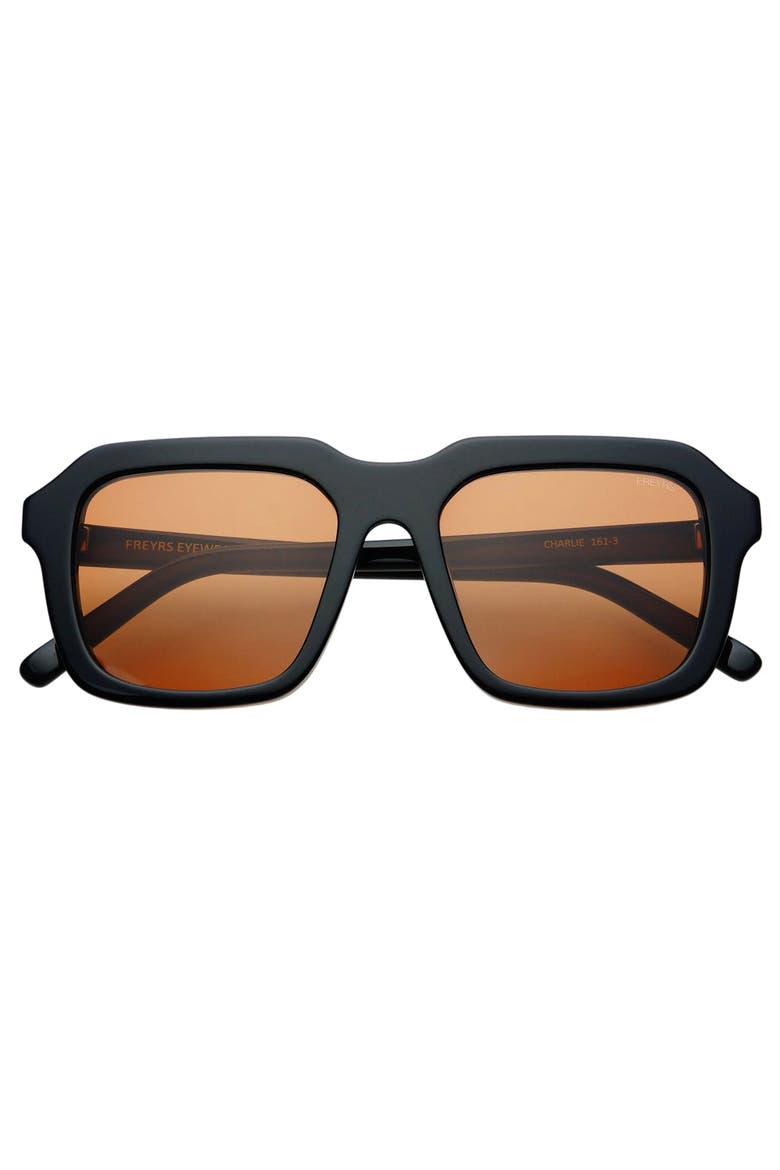Charlie Square Sunglasses, Main, color, Black