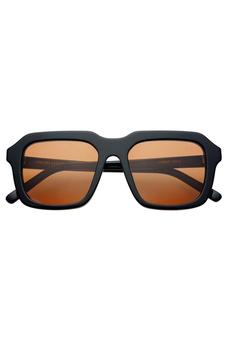 FREYRS Eyewear Charlie Square Sunglasses, Main, color, Black