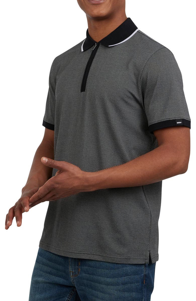 DKNY SPORTSWEAR Archer Tipped Polo, Alternate, color, Grey