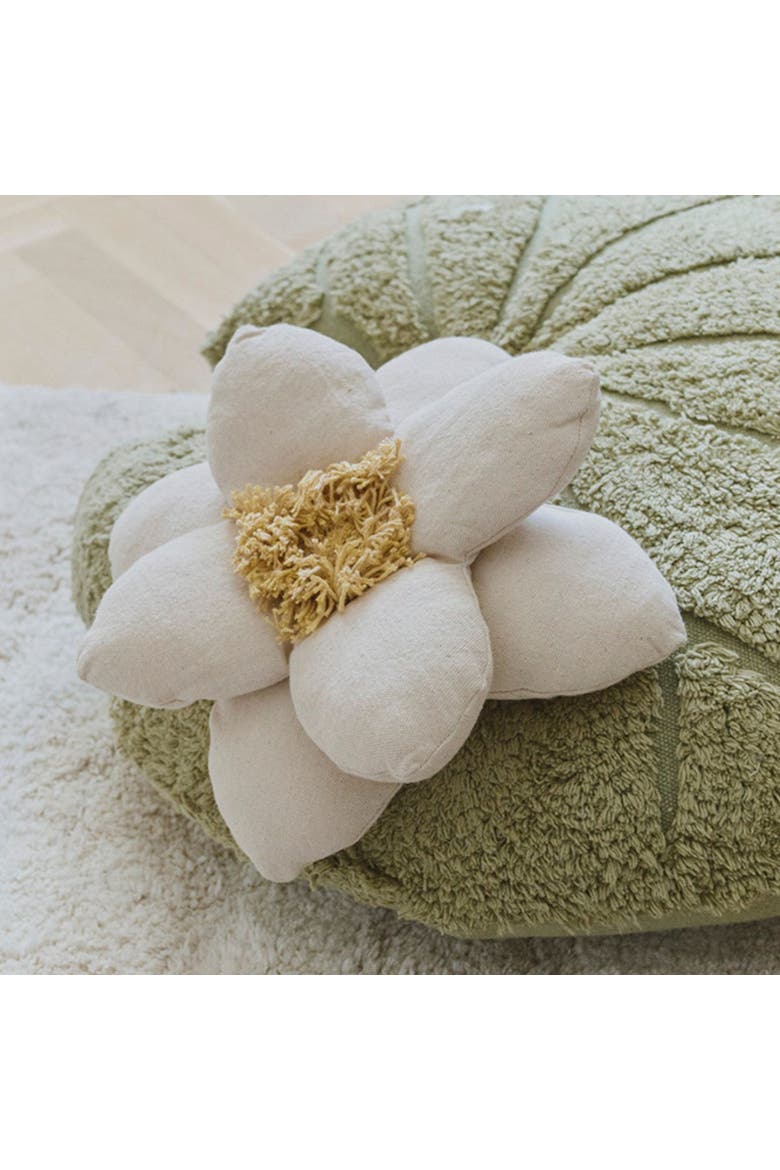 Floor Cushion Water Lily, Alternate, color, Matcha, Natural