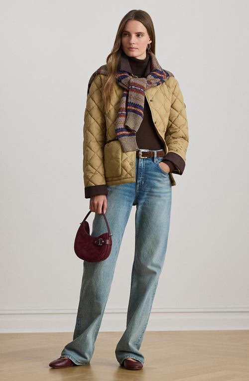 Ralph Lauren Lauren  Diamond Quilted Jacket In Brown