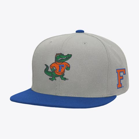Men's Mitchell & Ness  Gray/Royal Florida Gators Plaid OG Snapback Hat