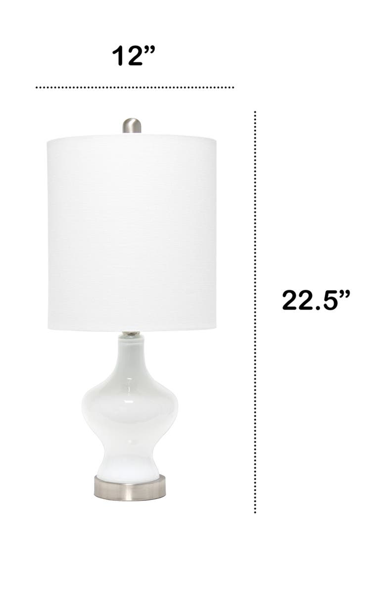 LALIA HOME Paseo Table Lamp with White Fabric Shade - White, Alternate, color, 