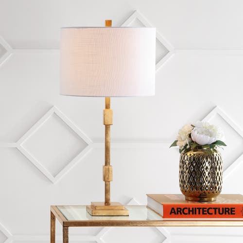 Jonathan Y Windsor 29" Metal Led Table Lamp, Gold Leaf In Gold Leaf