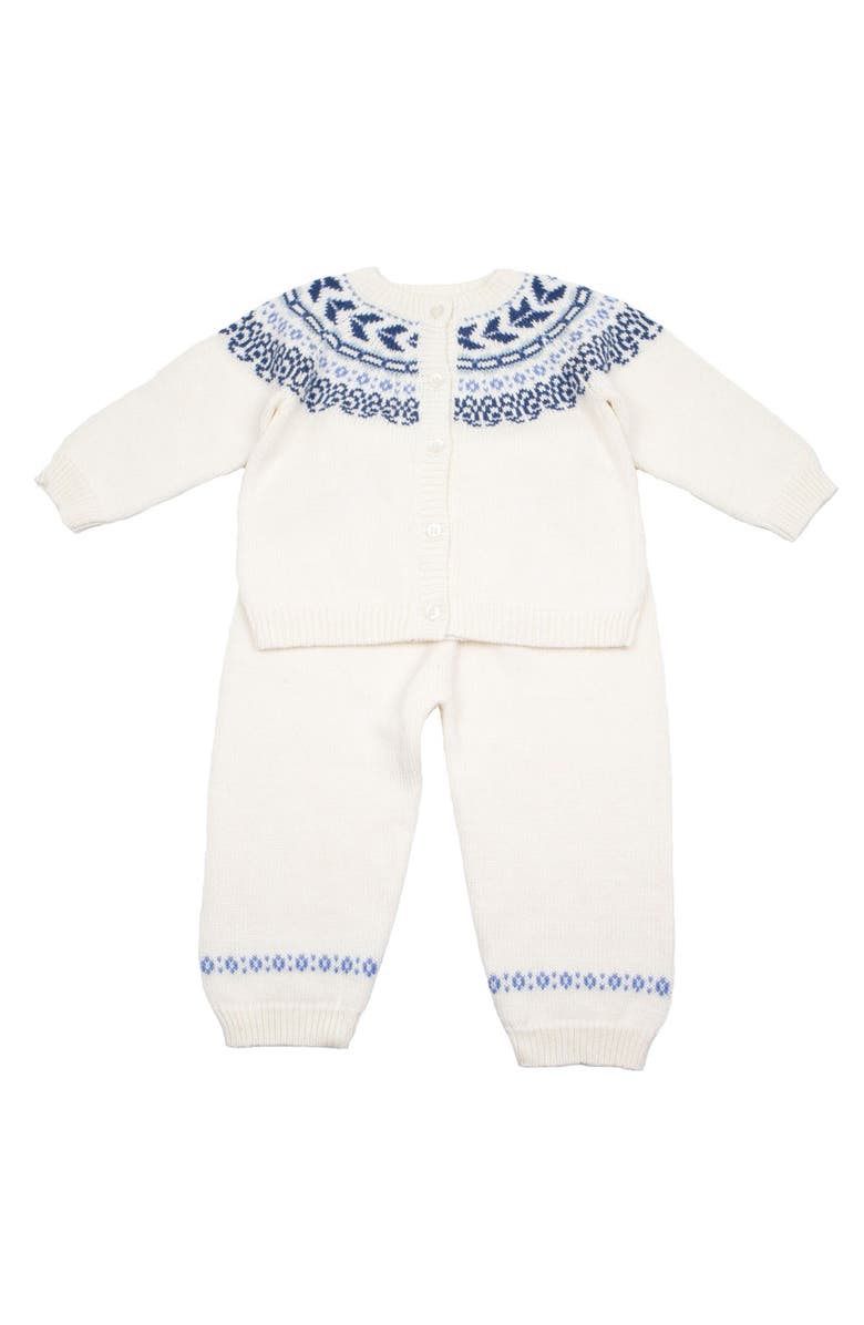 Cuclie Fair Isle Pant Set for Infant, Main, color, Ivory Multi