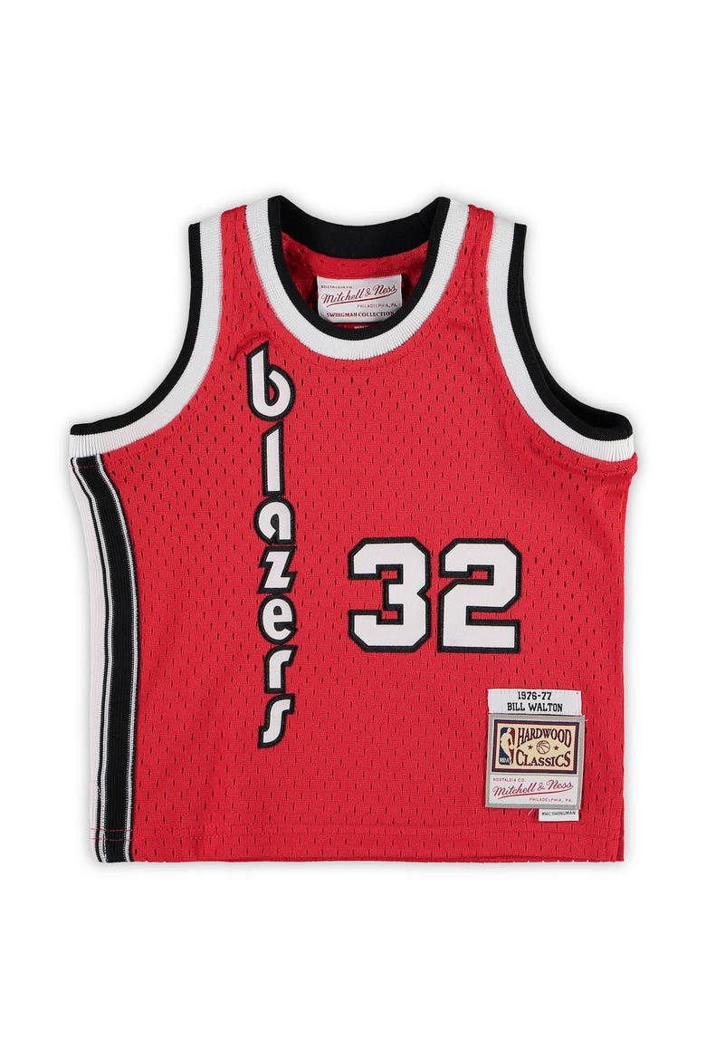 Infant Mitchell & Ness Bill Walton Red Portland Trail Blazers 1976/77 Hardwood Classics Retired Player Jersey, Alternate, color, RED