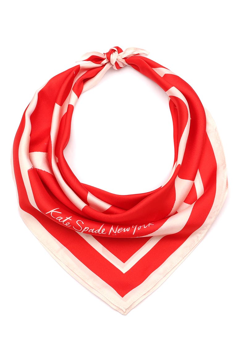 sweet hearts silk bandana, Alternate, color, PASTRY PINK/RED
