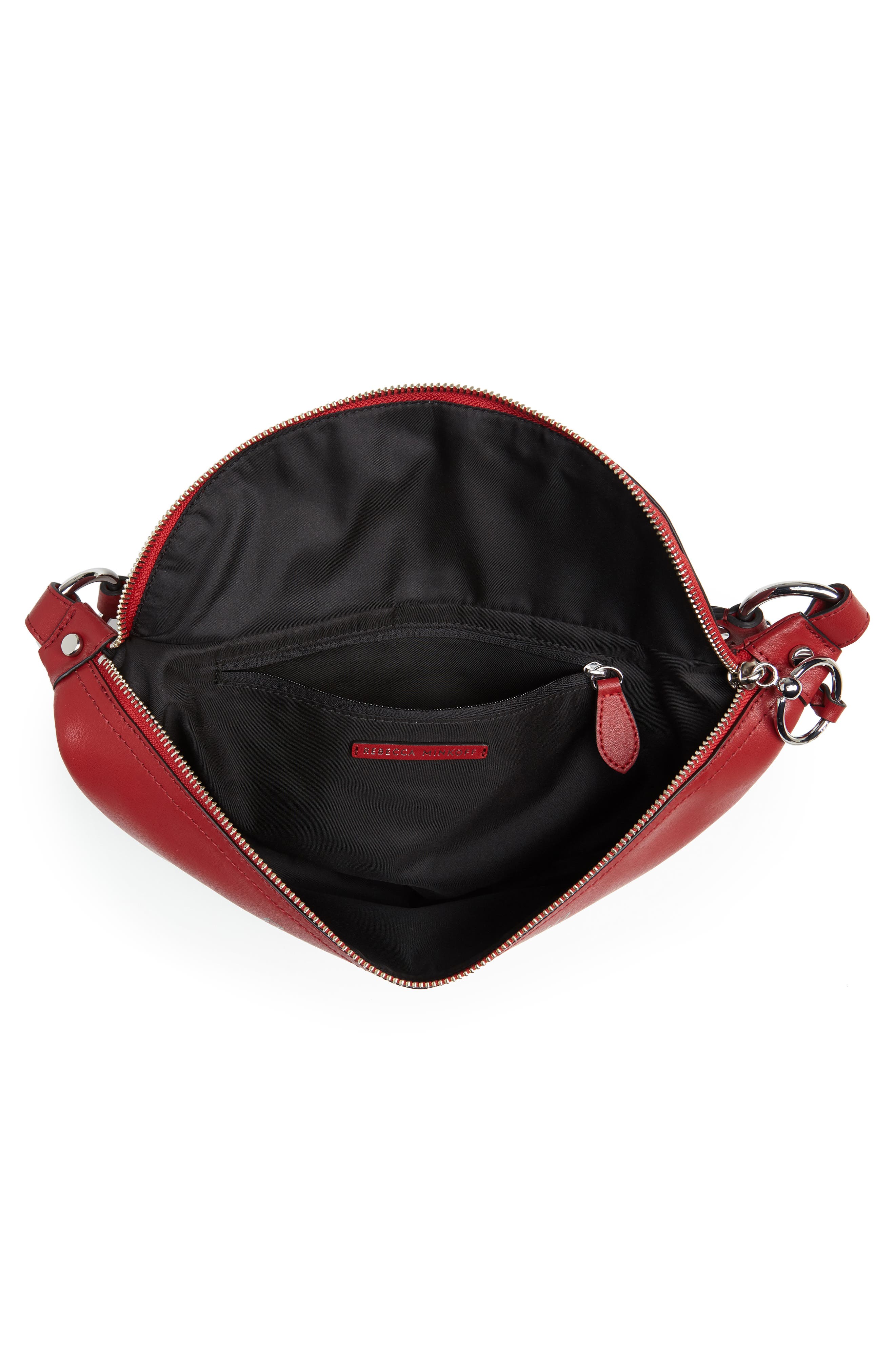 Love You Leather Belt Bag, Alternate, color, SCARLET/ BLACK