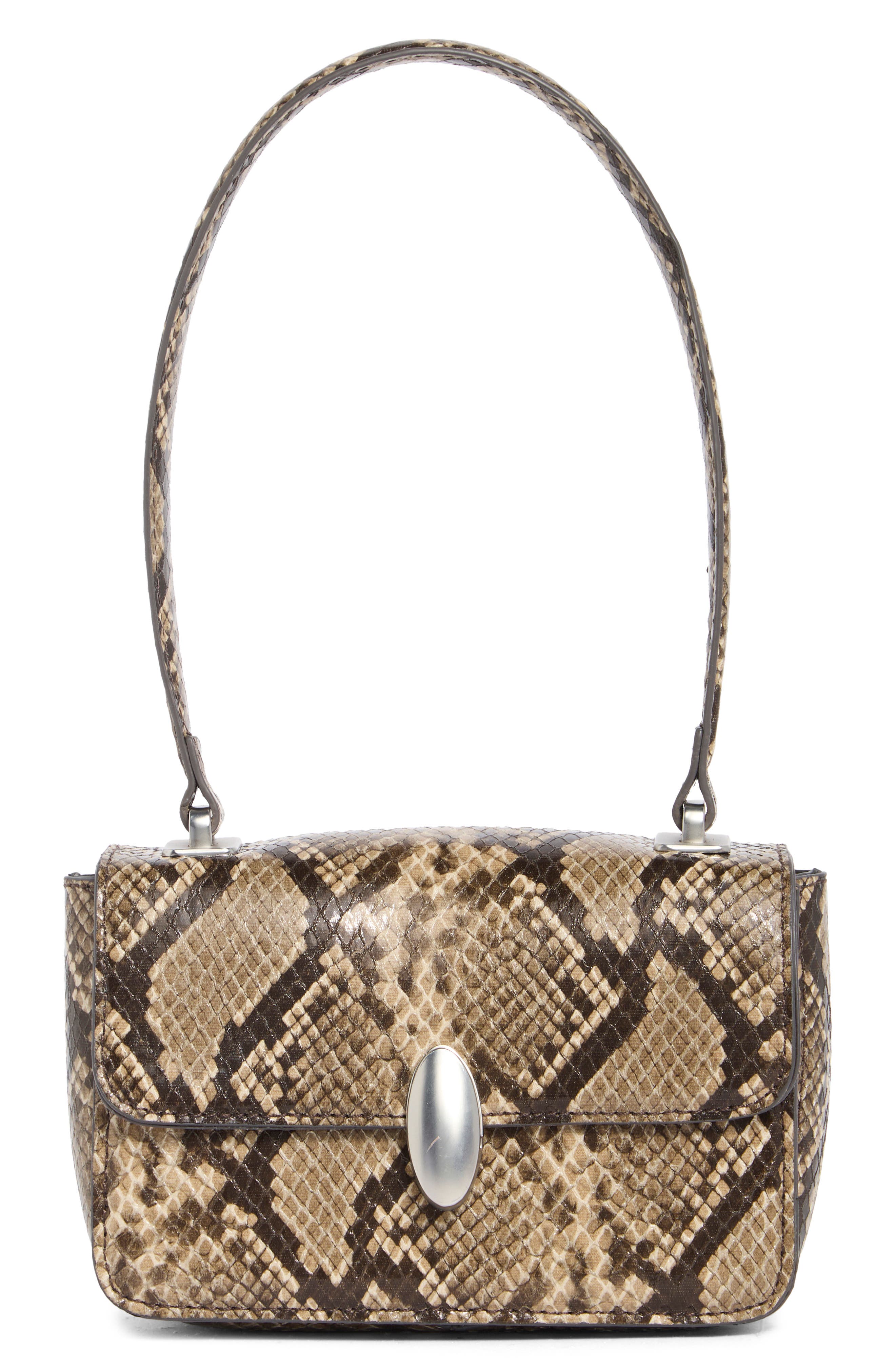 Square Saddle Faux Leather Shoulder Bag