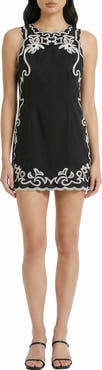 The Good Journey Embroidered Sleeveless Cotton Minidress
