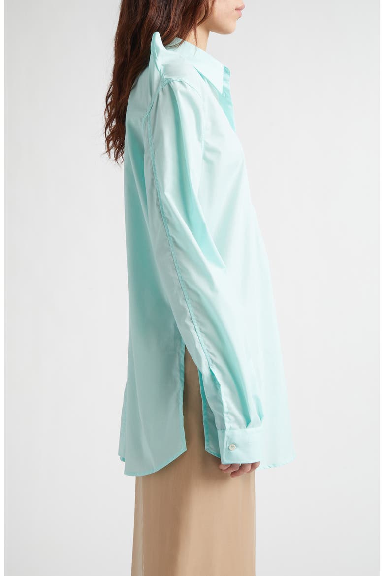 Lifted Shoulders Button-Up Shirt, Alternate, color, MINT