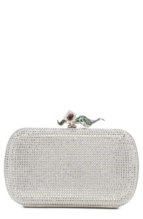 Knot Crystal Flower Clutch