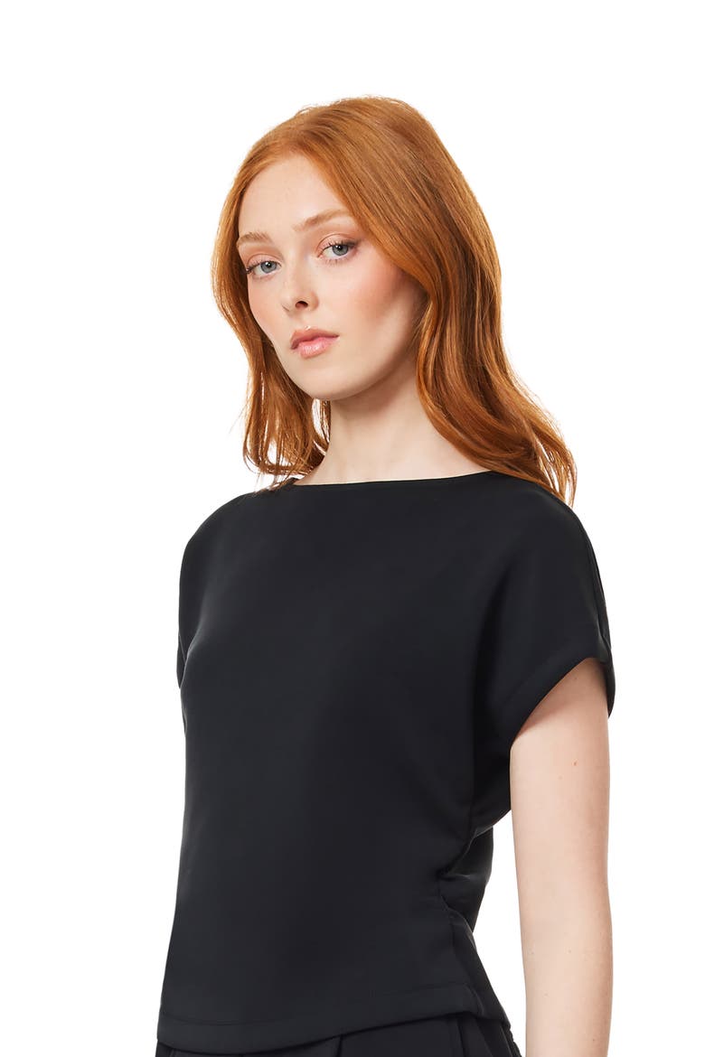Ruched Side Seam T-Shirt, Alternate, color, BLACK NIGHT