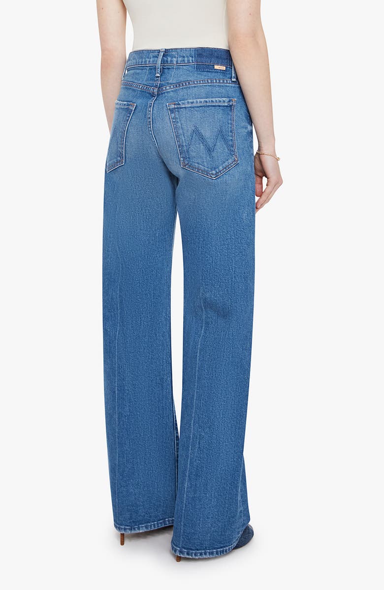 MOTHER The Lasso Sneak Mid Rise Wide Leg Jeans, Alternate, color, Get Two Birds Stoned