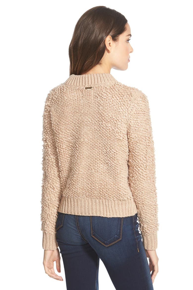 Shaggy Zip Sweater, Alternate, color, OATMEAL HEATHER