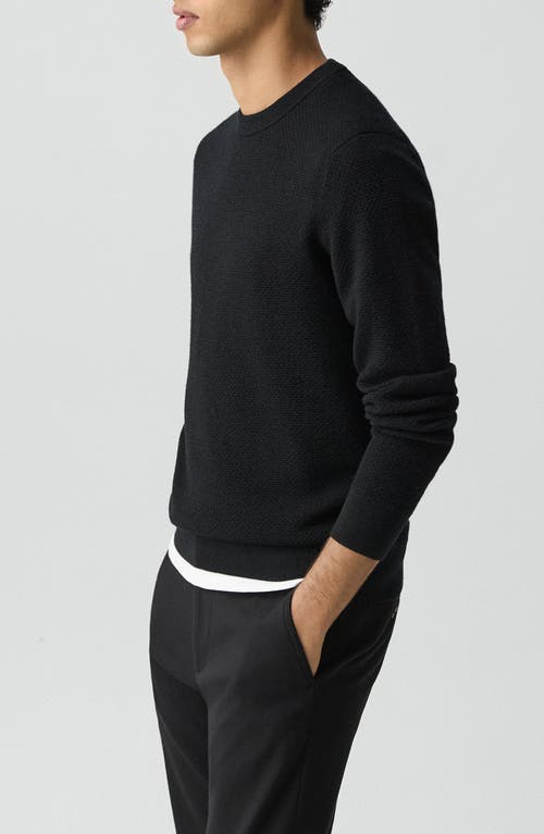 Theory Maden T.novo Crewneck Wool Sweater In Black