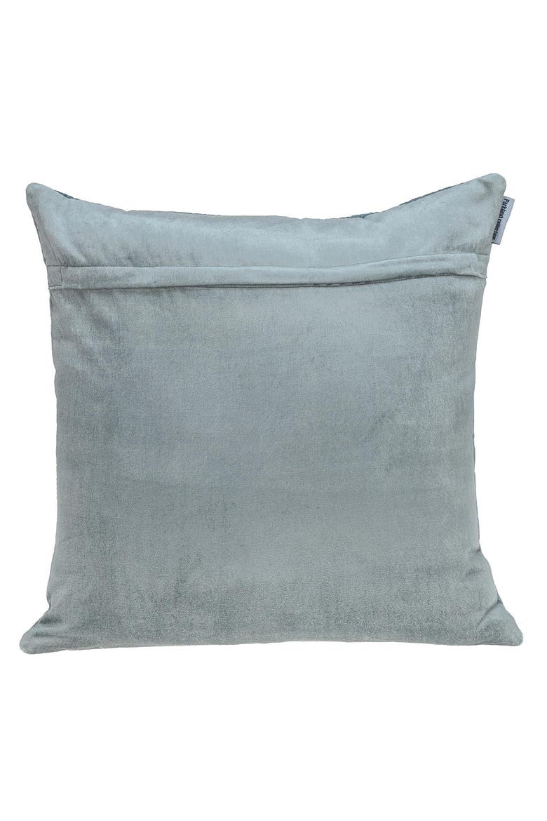 Basil Quilted Velvet Throw Pillow, Alternate, color, GRAY