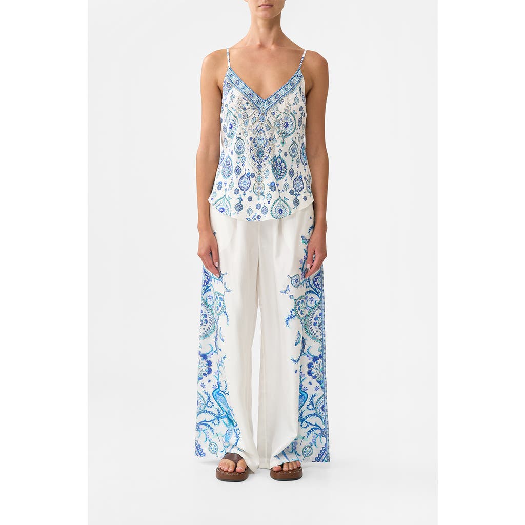 Camilla V-neck Bias Cami Isnik Lullaby In Multi