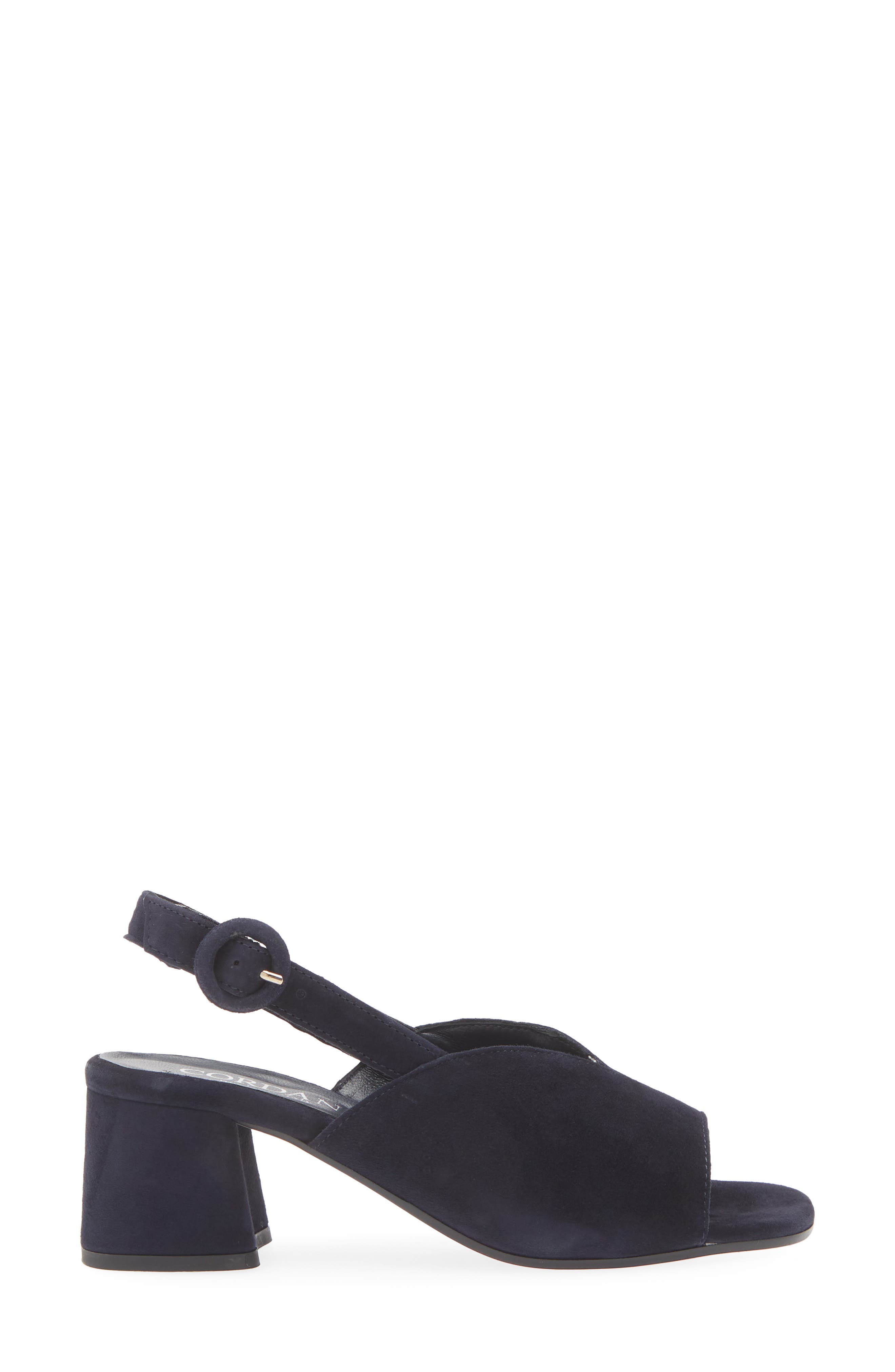 Pollette Slingback Sandal, Alternate, color, NAVY SUEDE