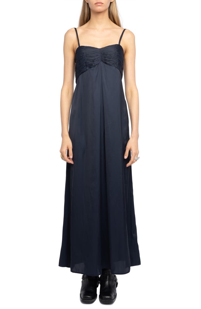 Zadig & Voltaire Rippie Satin Dress, Main, color, Encore