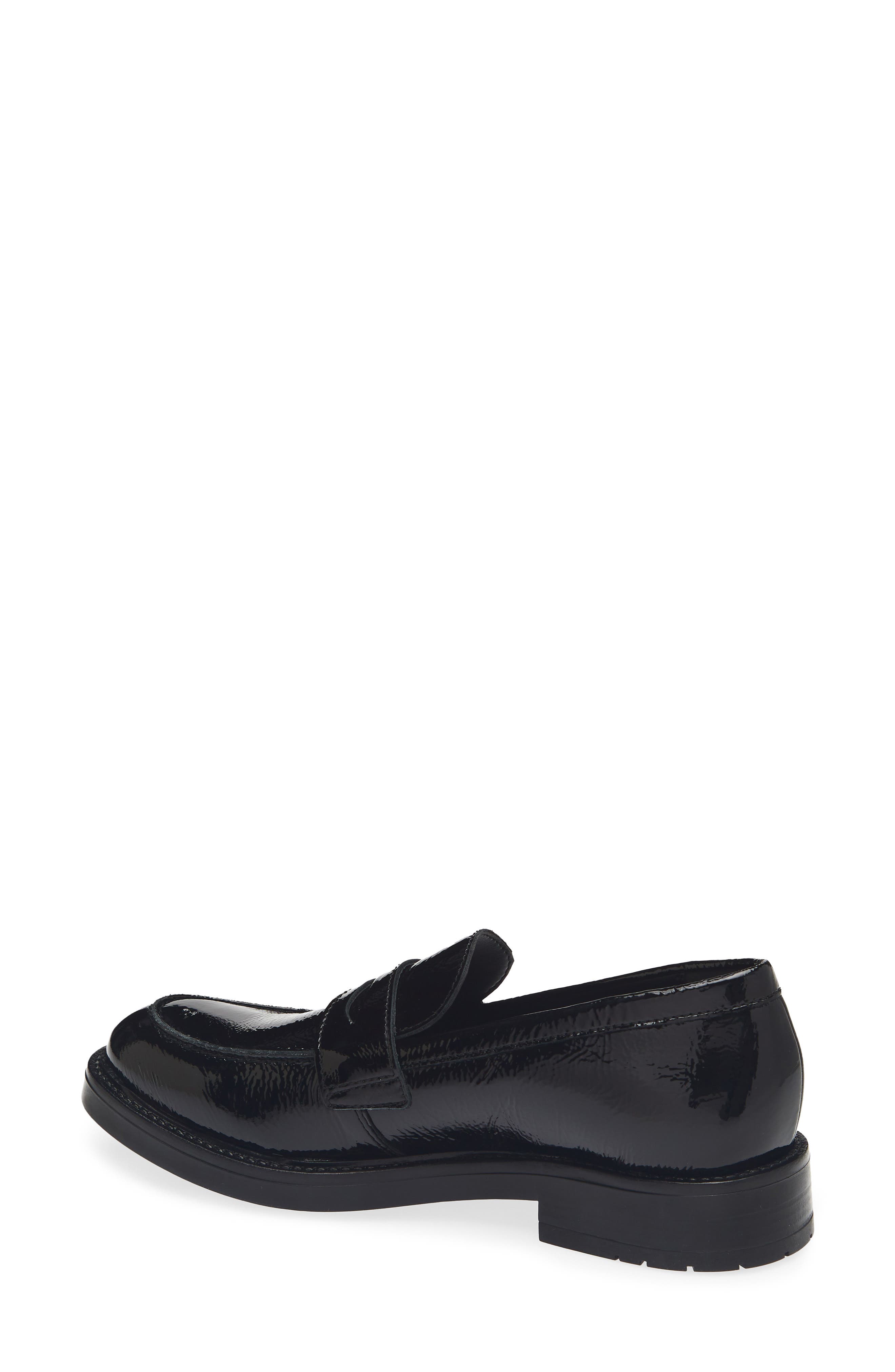 Wagon Leather Loafer, Alternate, color, BLACK PATENT